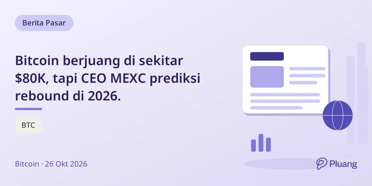 Bitcoin berjuang di sekitar $80K, tapi CEO MEXC prediksi rebound di 2026.