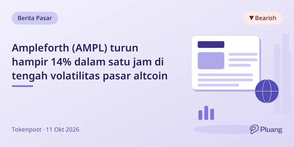 Ampleforth (AMPL) turun hampir 14% dalam satu jam di tengah volatilitas pasar altcoin