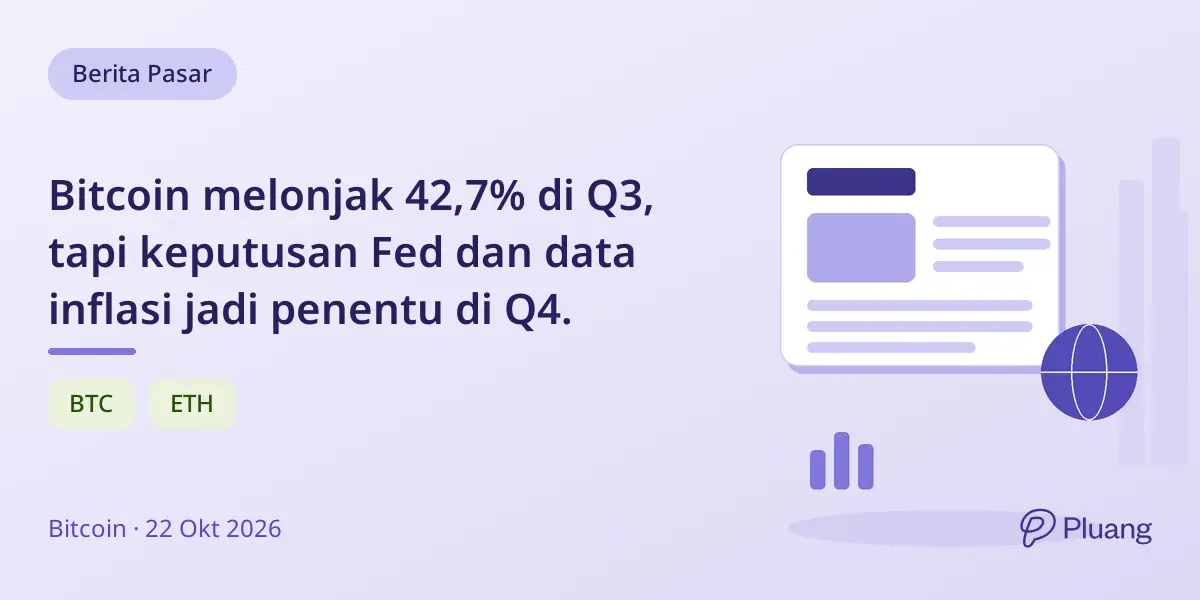 Bitcoin melonjak 42,7% di Q3, tapi keputusan Fed dan data inflasi jadi penentu di Q4.