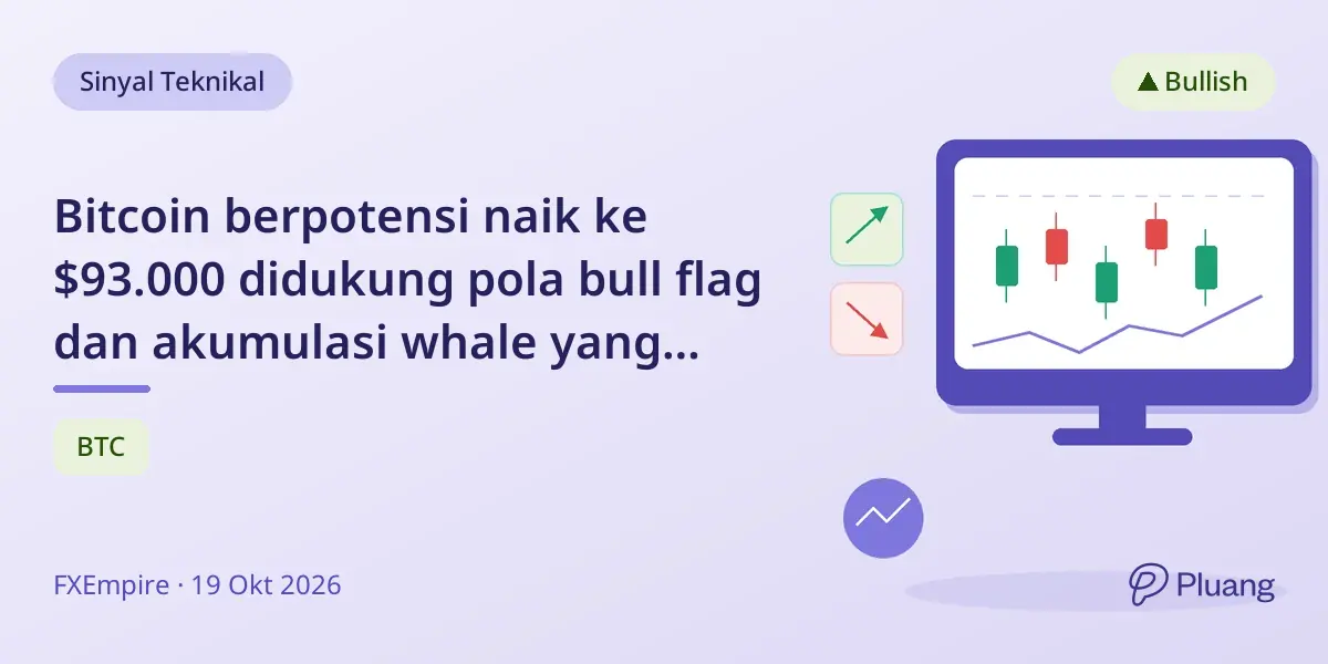Bitcoin berpotensi naik ke $93.000 didukung pola bull flag dan akumulasi whale yang kuat.