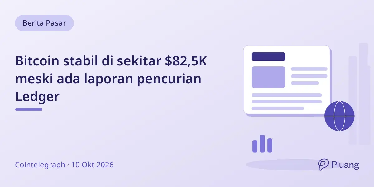 Bitcoin stabil di sekitar $82,5K meski ada laporan pencurian Ledger