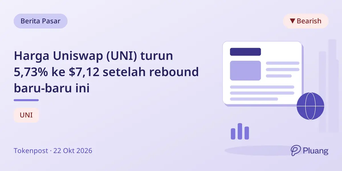Harga Uniswap (UNI) turun 5,73% ke $7,12 setelah rebound baru-baru ini