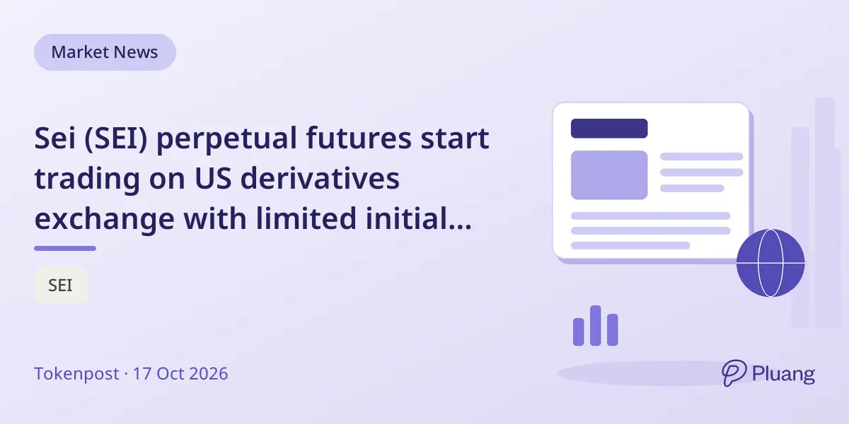 Sei (SEI) perpetual futures start trading on US derivatives exchange with limited initial volume