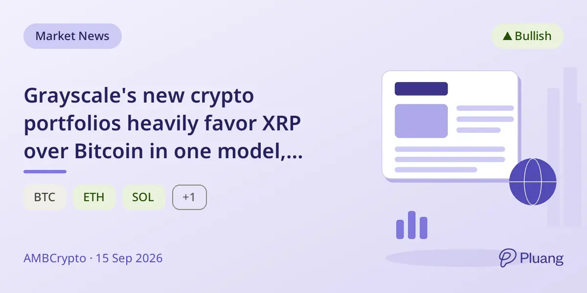 Grayscale's new crypto portfolios heavily favor XRP over Bitcoin in one model, signaling altcoin interest.