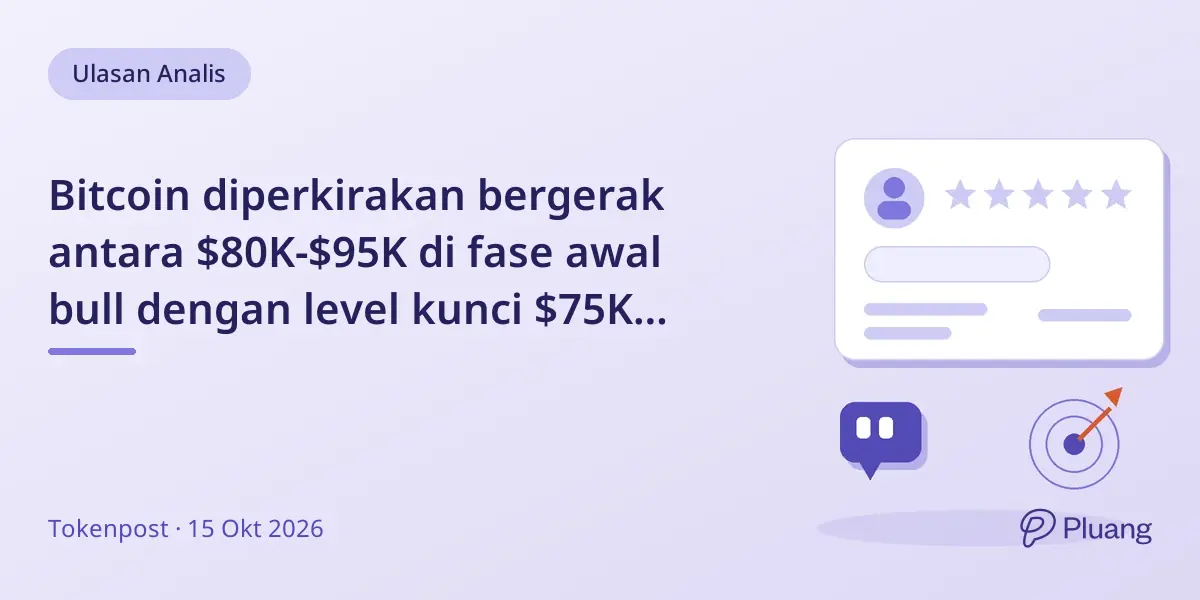 Bitcoin diperkirakan bergerak antara $80K-$95K di fase awal bull dengan level kunci $75K dan $90K sebagai sinyal risiko dan peluang.