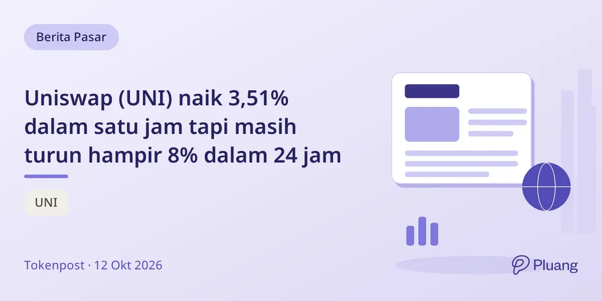 Uniswap (UNI) naik 3,51% dalam satu jam tapi masih turun hampir 8% dalam 24 jam