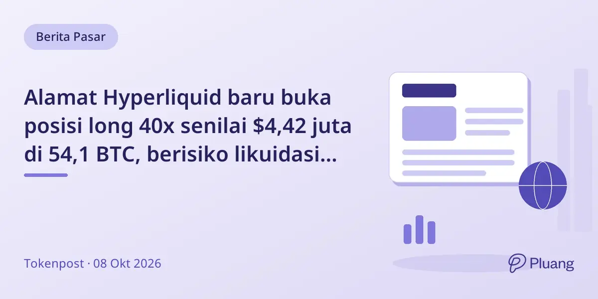 Alamat Hyperliquid baru buka posisi long 40x senilai $4,42 juta di 54,1 BTC, berisiko likuidasi di $80.819.