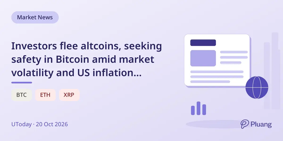 Investors flee altcoins, seeking safety in Bitcoin amid market volatility and US inflation concerns.