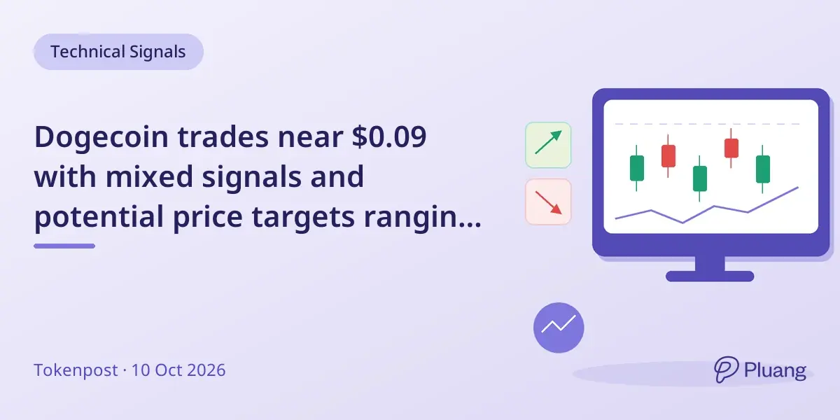 Dogecoin trades near $0.09 with mixed signals and potential price targets ranging from $0.033 to $0.12.