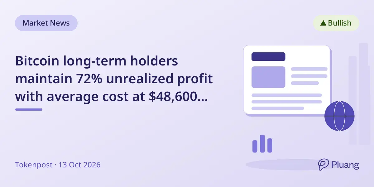 Bitcoin long-term holders maintain 72% unrealiz...