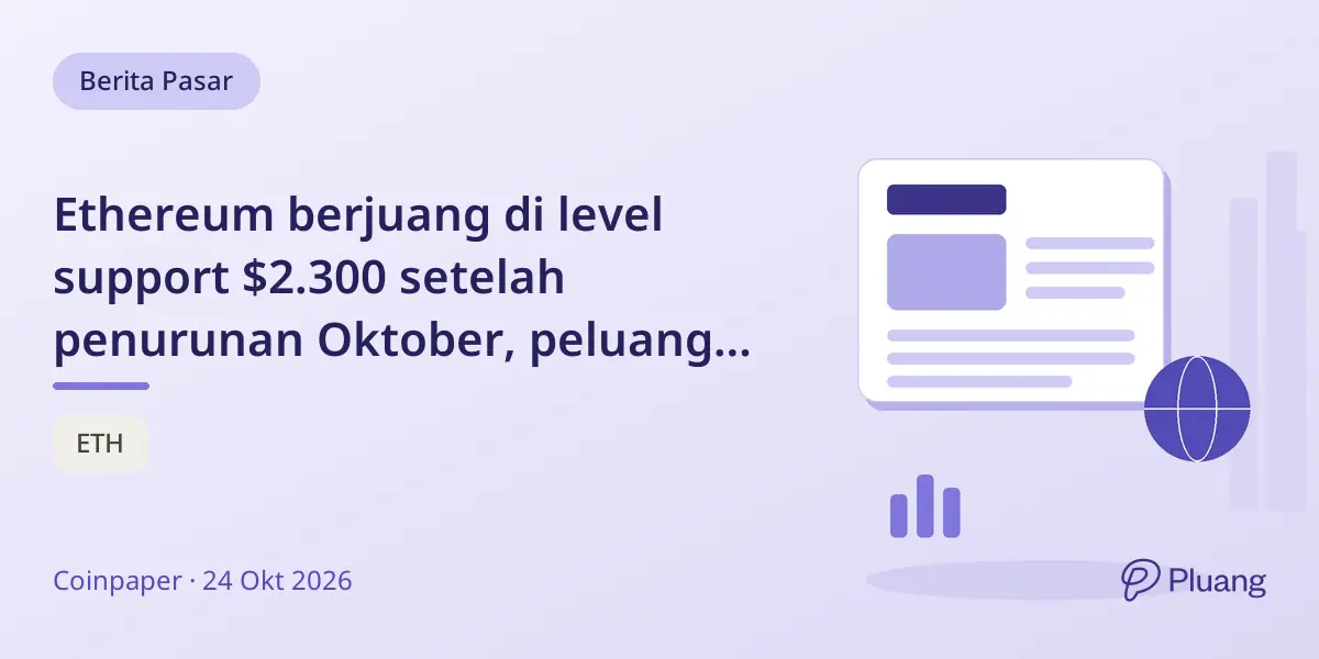 Ethereum berjuang di level support $2.300 setelah penurunan Oktober, peluang pulih ke $2.600 jika tembus $2.500.