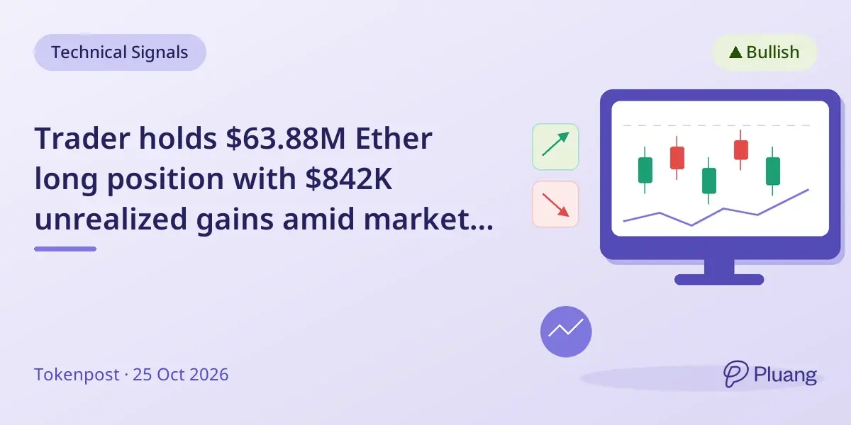 Trader holds $63.88M Ether long position with $842K unrealized gains amid market dip