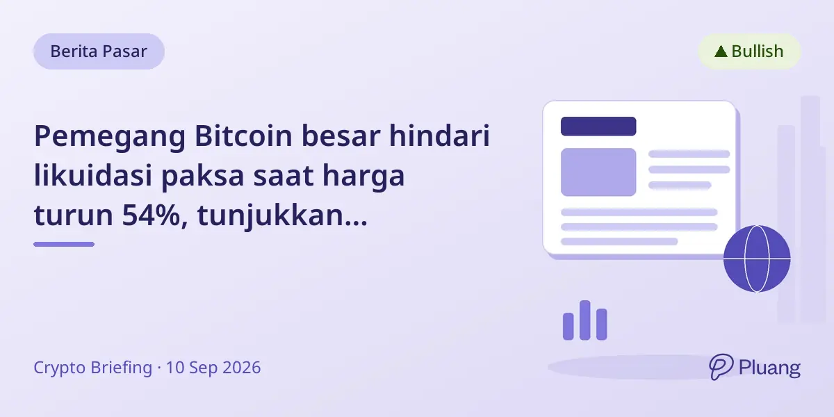 Pemegang Bitcoin besar hindari likuidasi paksa saat harga turun 54%, tunjukkan ketahanan treasury.