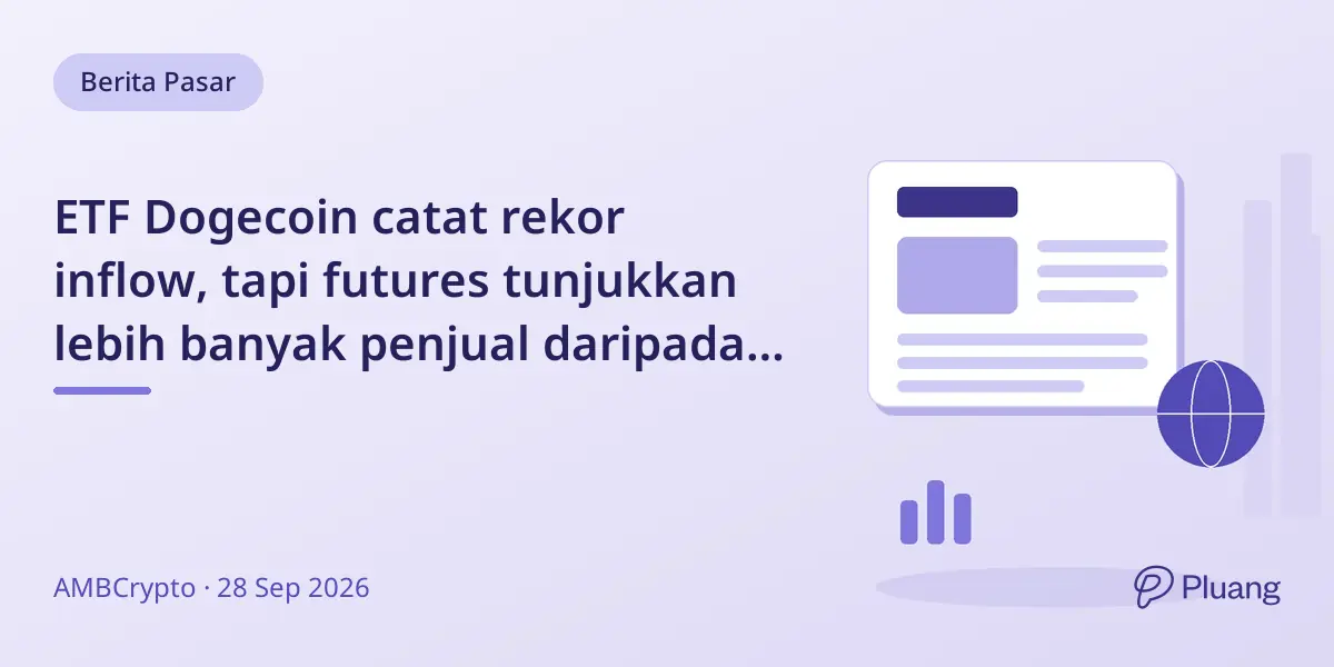 ETF Dogecoin catat rekor inflow, tapi futures tunjukkan lebih banyak penjual daripada pembeli.