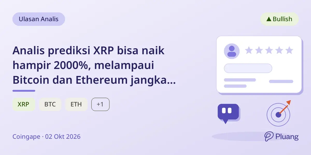 Analis prediksi XRP bisa naik hampir 2000%, melampaui Bitcoin dan Ethereum jangka panjang.