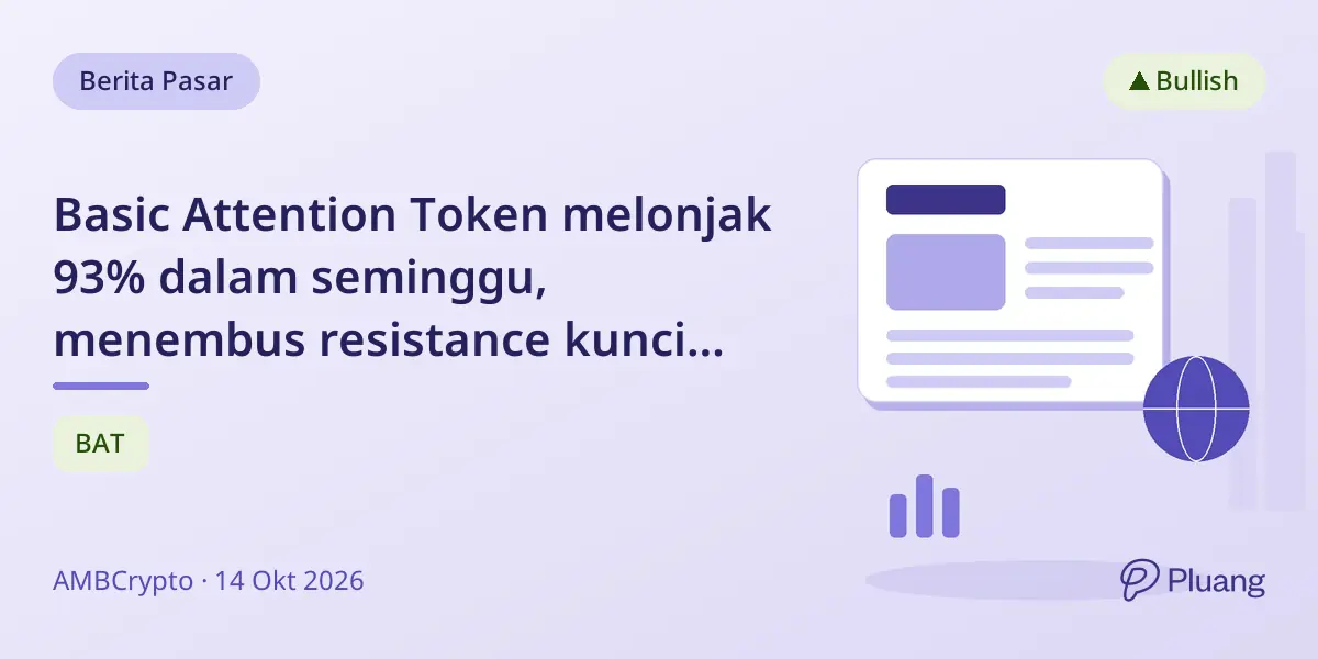 Basic Attention Token melonjak 93% dalam seminggu, menembus resistance kunci dengan aktivitas perdagangan tertinggi.