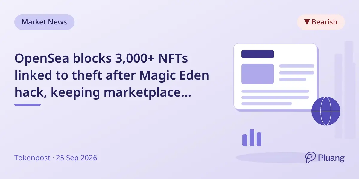 OpenSea blocks 3,000+ NFTs linked to theft after Magic Eden hack, keeping marketplace secure.