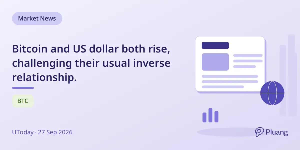Bitcoin and US dollar both rise, challenging their usual inverse relationship.