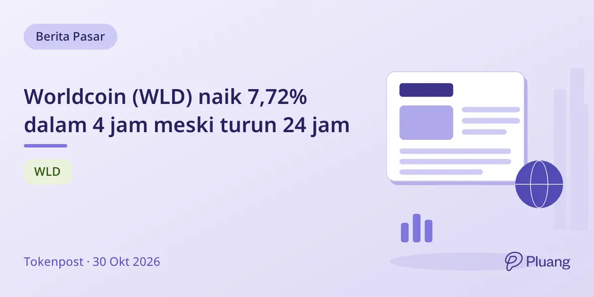 Worldcoin (WLD) naik 7,72% dalam 4 jam meski turun 24 jam