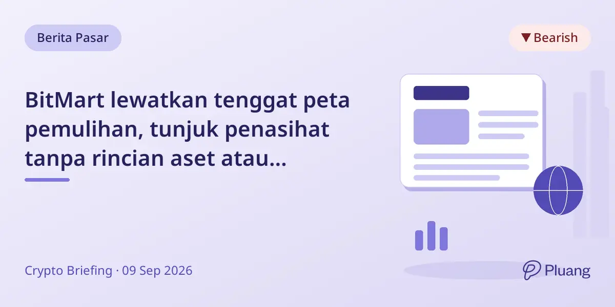 BitMart lewatkan tenggat peta pemulihan, tunjuk penasihat tanpa rincian aset atau penarikan
