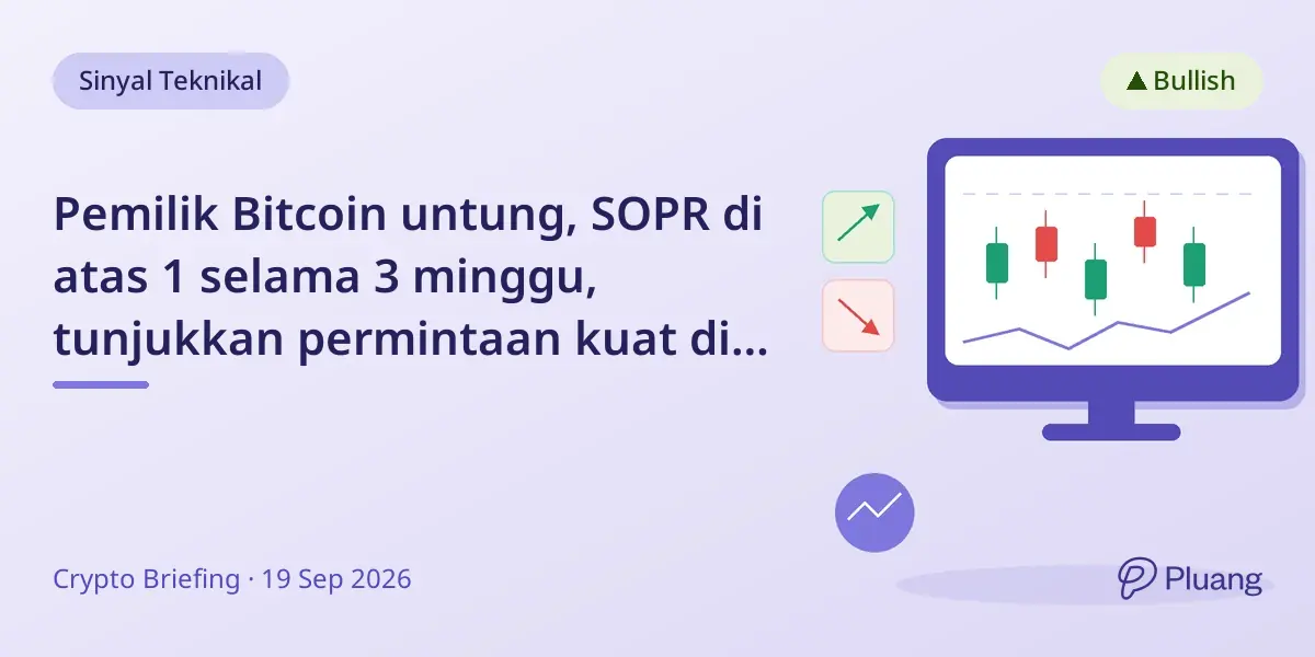 Pemilik Bitcoin untung, SOPR di atas 1 selama 3 minggu, tunjukkan permintaan kuat di level $81K.