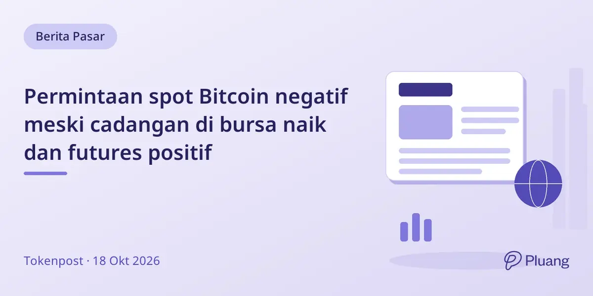 Permintaan spot Bitcoin negatif meski cadangan di bursa naik dan futures positif