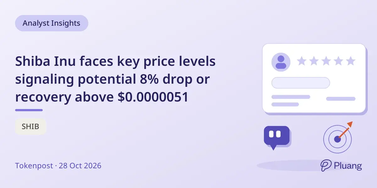 Shiba Inu faces key price levels signaling potential 8% drop or recovery above $0.0000051
