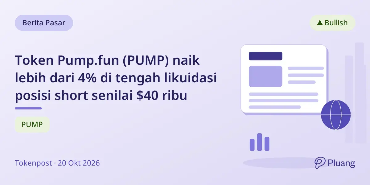 Token Pump.fun (PUMP) naik lebih dari 4% di tengah likuidasi posisi short senilai $40 ribu