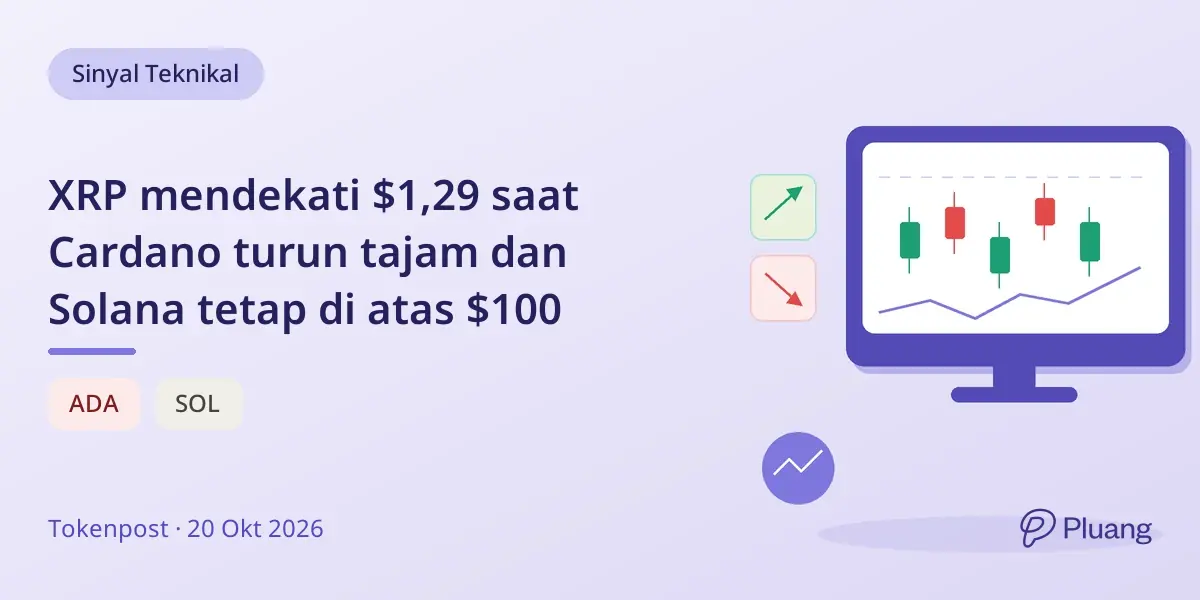 XRP mendekati $1,29 saat Cardano turun tajam dan Solana tetap di atas $100