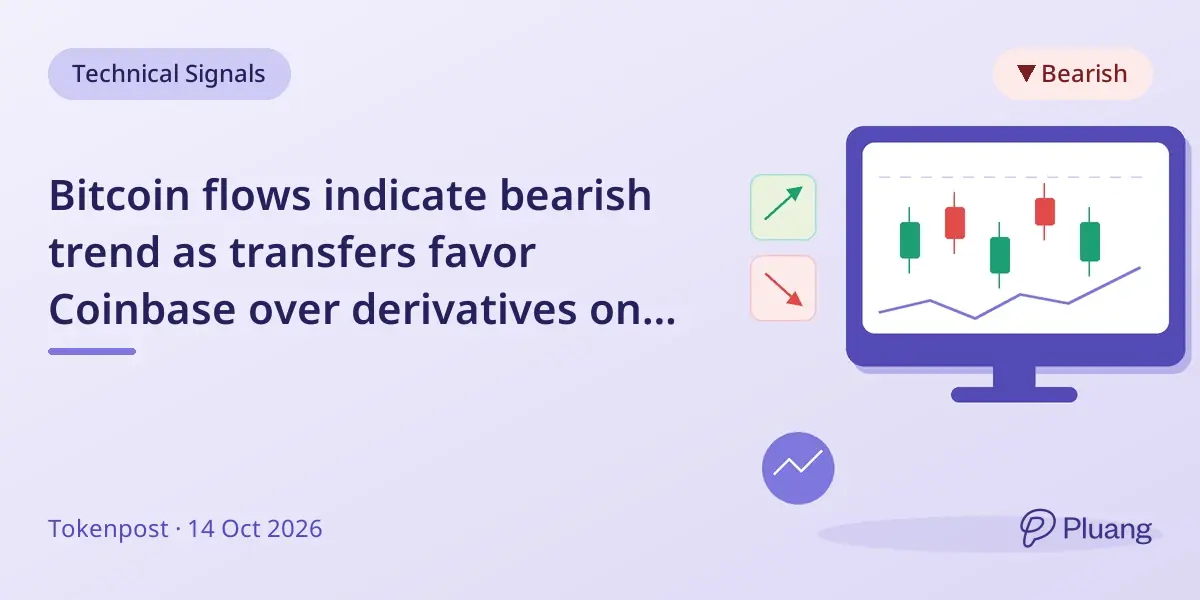 Bitcoin flows indicate bearish trend as transfers favor Coinbase over derivatives on Aug 8, 2022.