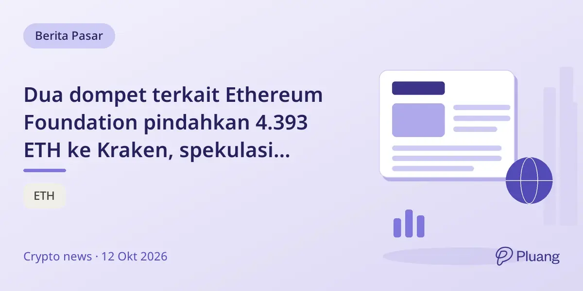 Dua dompet terkait Ethereum Foundation pindahkan 4.393 ETH ke Kraken, spekulasi penjualan muncul.