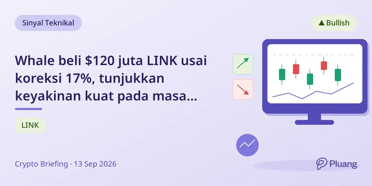 Whale beli $120 juta LINK usai koreksi 17%, tunjukkan keyakinan kuat pada masa depan Chainlink.