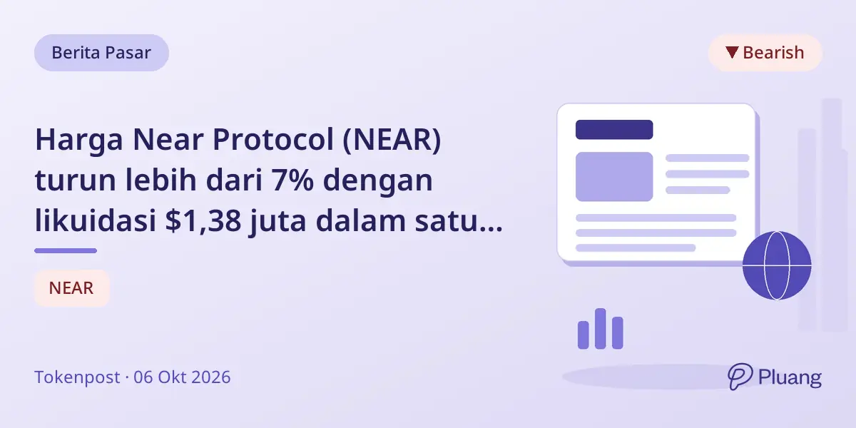 Harga Near Protocol (NEAR) turun lebih dari 7% dengan likuidasi $1,38 juta dalam satu jam