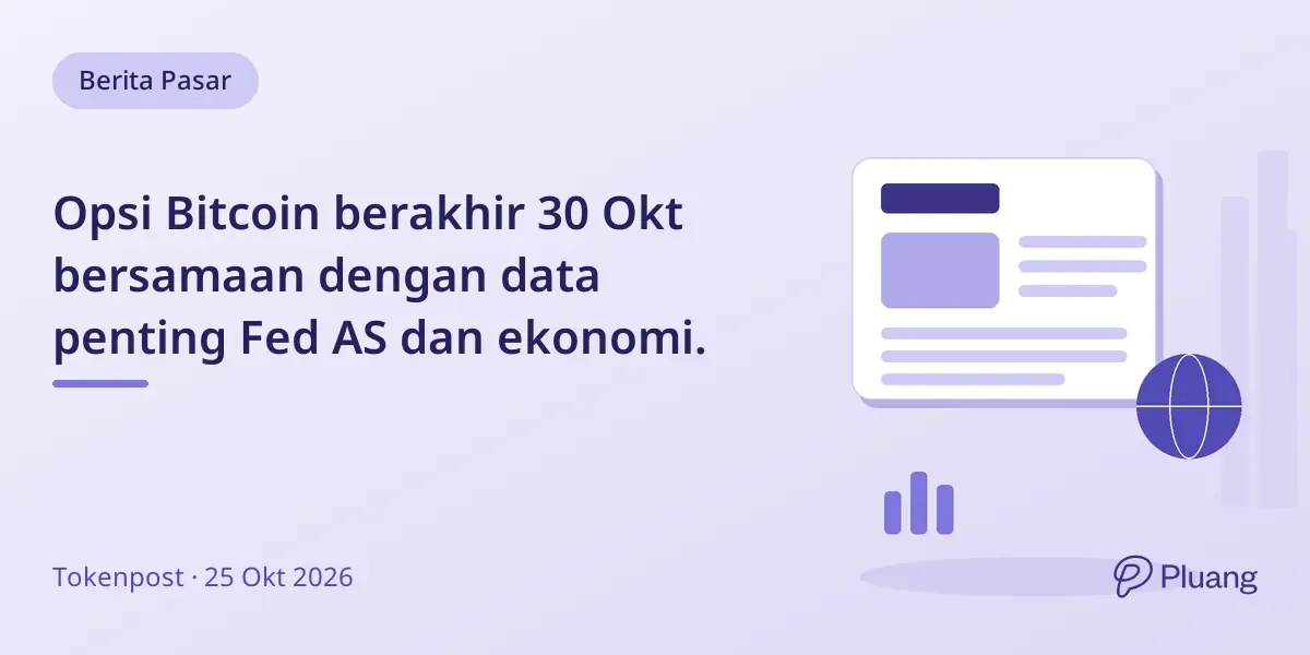 Opsi Bitcoin berakhir 30 Okt bersamaan dengan data penting Fed AS dan ekonomi.