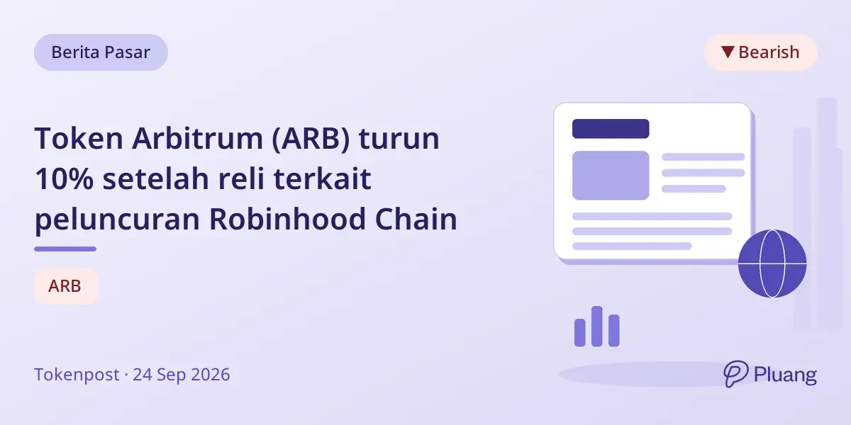 Token Arbitrum (ARB) turun 10% setelah reli terkait peluncuran Robinhood Chain