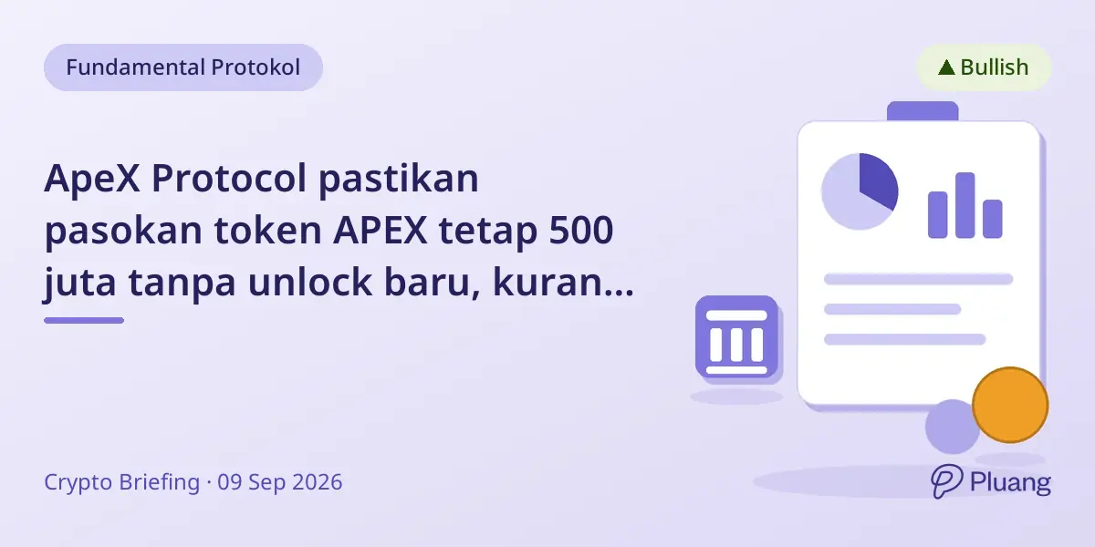 ApeX Protocol pastikan pasokan token APEX tetap 500 juta tanpa unlock baru, kurangi risiko dilusi.
