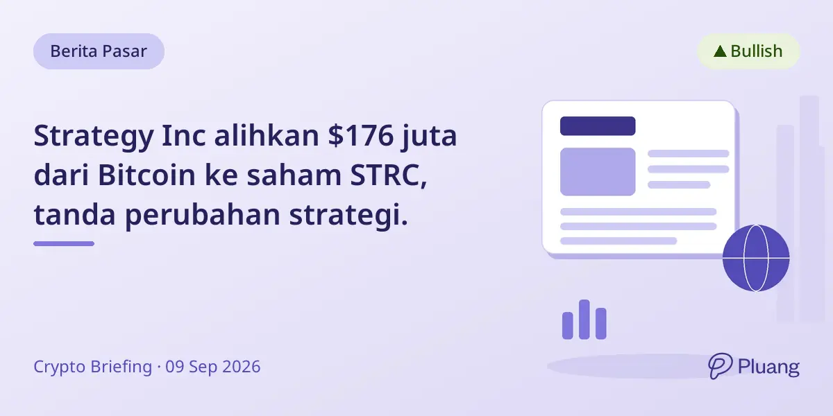 Strategy Inc alihkan $176 juta dari Bitcoin ke saham STRC, tanda perubahan strategi.