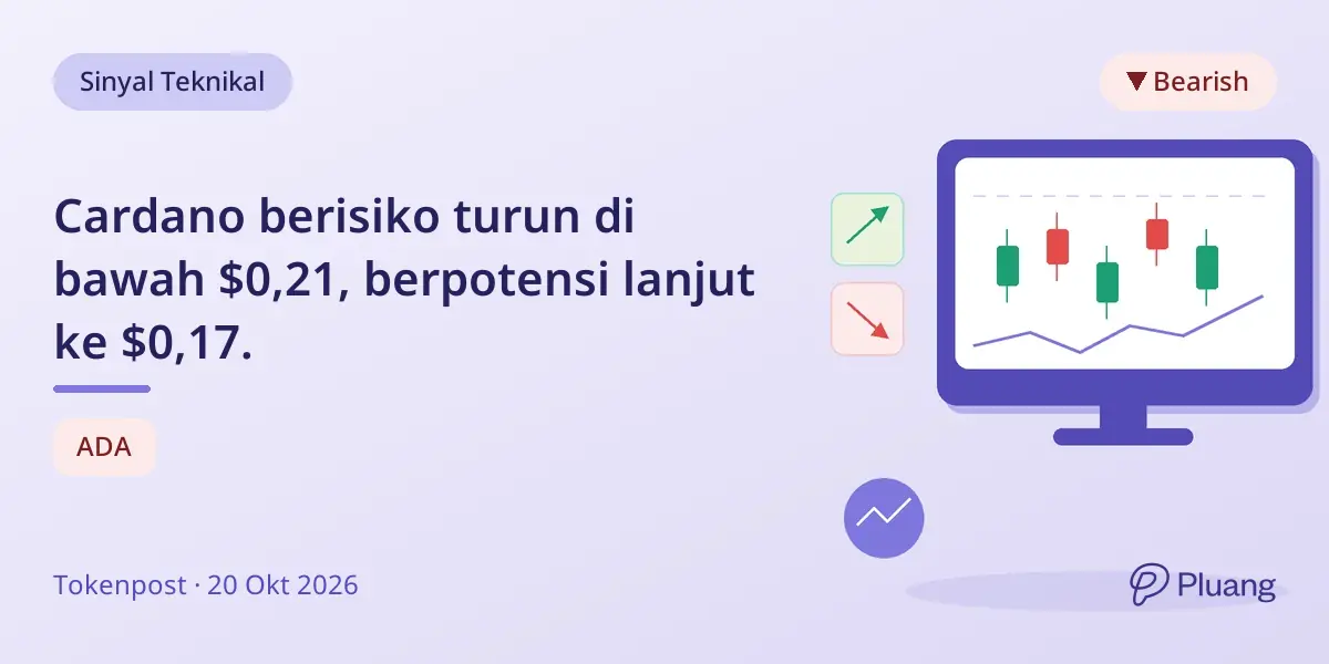 Cardano berisiko turun di bawah $0,21, berpotensi lanjut ke $0,17.