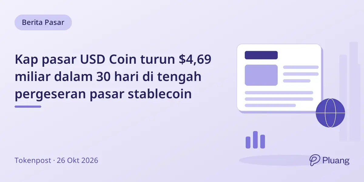 Kap pasar USD Coin turun $4,69 miliar dalam 30 hari di tengah pergeseran pasar stablecoin