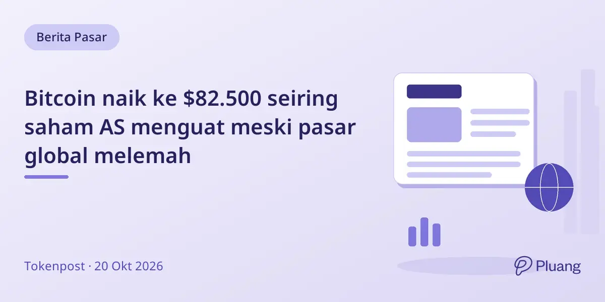 Bitcoin naik ke $82.500 seiring saham AS menguat meski pasar global melemah