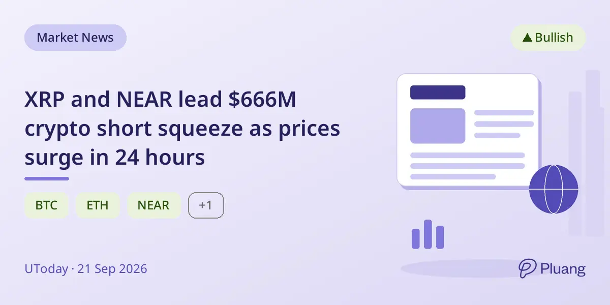XRP and NEAR lead $666M crypto short squeeze as prices surge in 24 hours