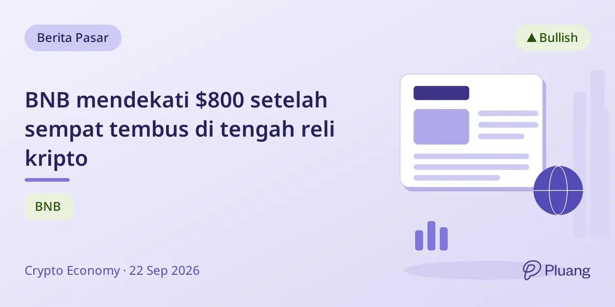 BNB mendekati $800 setelah sempat tembus di tengah reli kripto