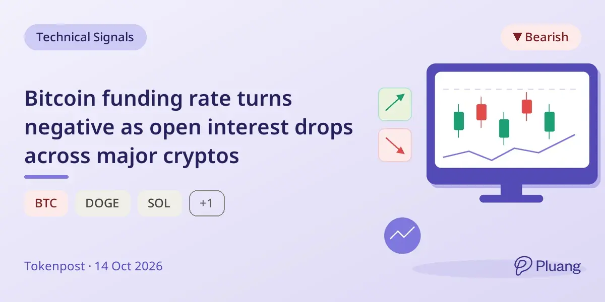 Bitcoin funding rate turns negative as open interest drops across major cryptos