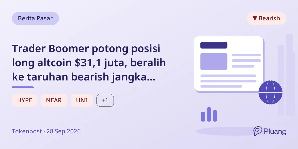 Trader Boomer potong posisi long altcoin $31,1 juta, beralih ke taruhan bearish jangka pendek