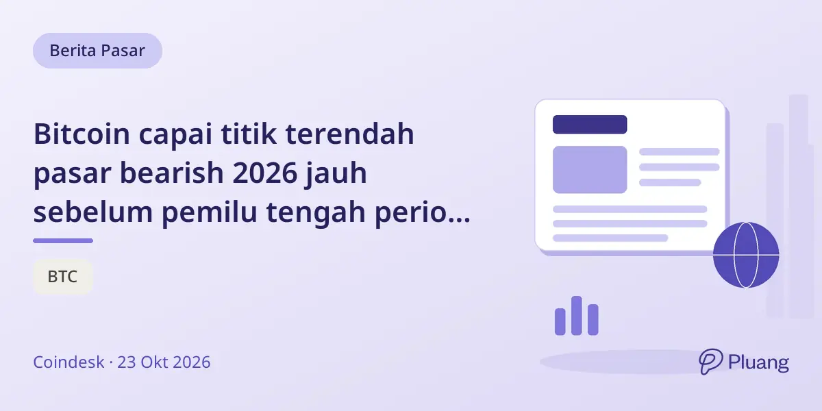 Bitcoin capai titik terendah pasar bearish 2026 jauh sebelum pemilu tengah periode AS.