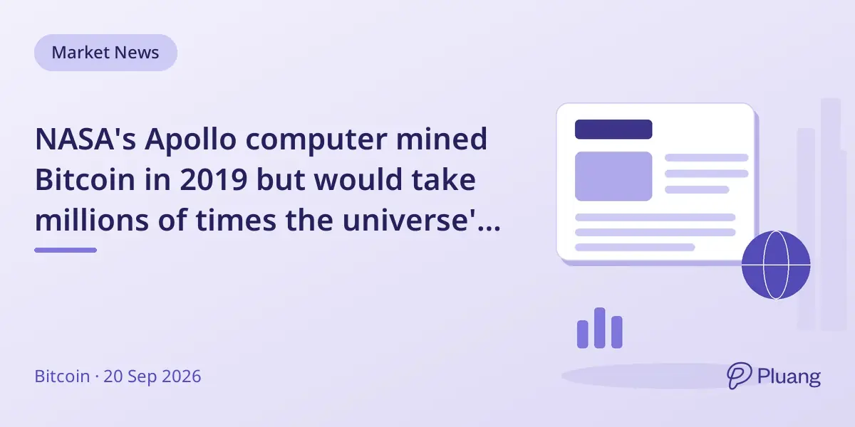 NASA's Apollo computer mined Bitcoin in 2019 but would take millions of times the universe's age today.