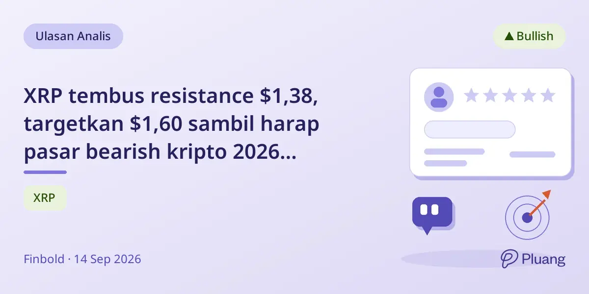 XRP tembus resistance $1,38, targetkan $1,60 sambil harap pasar bearish kripto 2026 berakhir