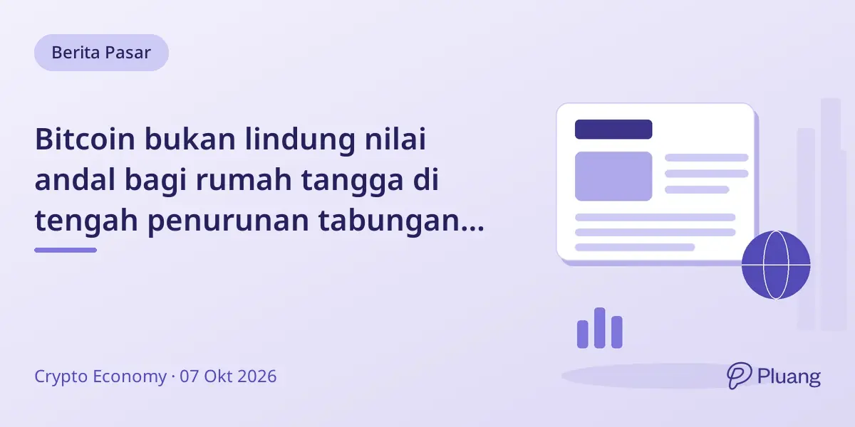 Bitcoin bukan lindung nilai andal bagi rumah tangga di tengah penurunan tabungan AS dan tekanan inflasi.