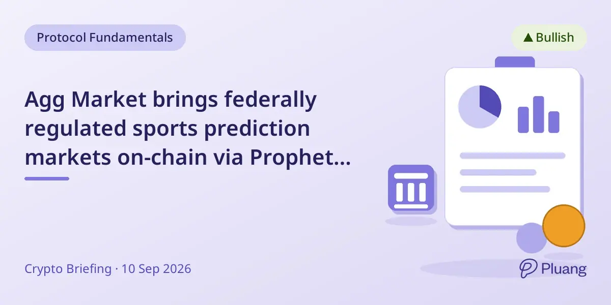 Agg Market brings federally regulated sports prediction markets on-chain via ProphetX on Solana.