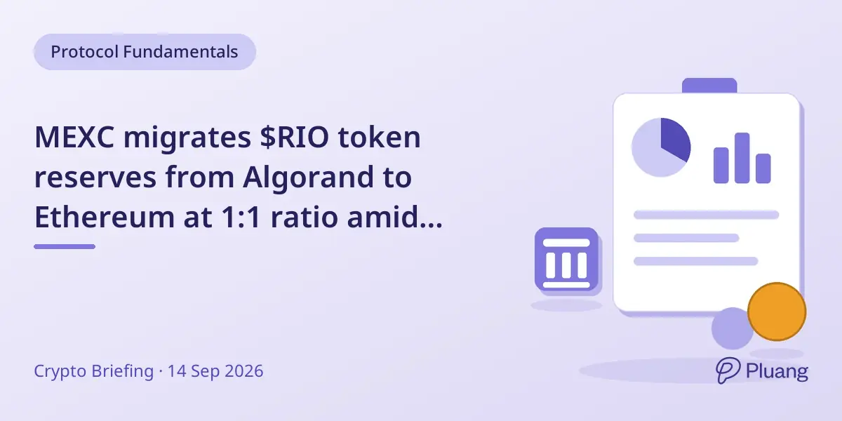 MEXC migrates $RIO token reserves from Algorand to Ethereum at 1:1 ratio amid recovery efforts